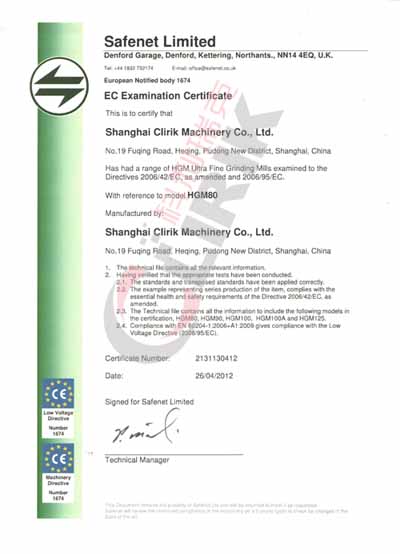 EC Examination Certificate (CE certification) approved vertical roller mill supplier 